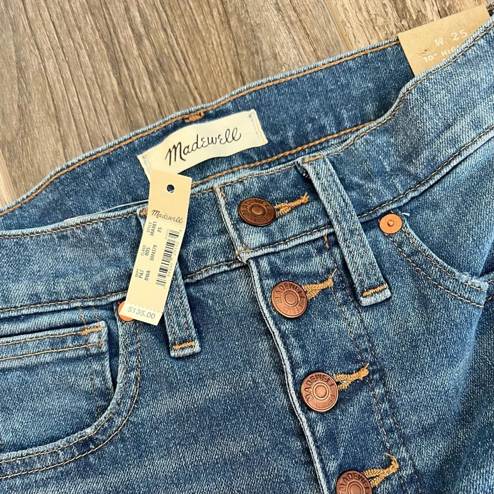 NWT Madewell High Waist skinny jeans - Button Fly Premium Denim 25 - Picture 8 of 13